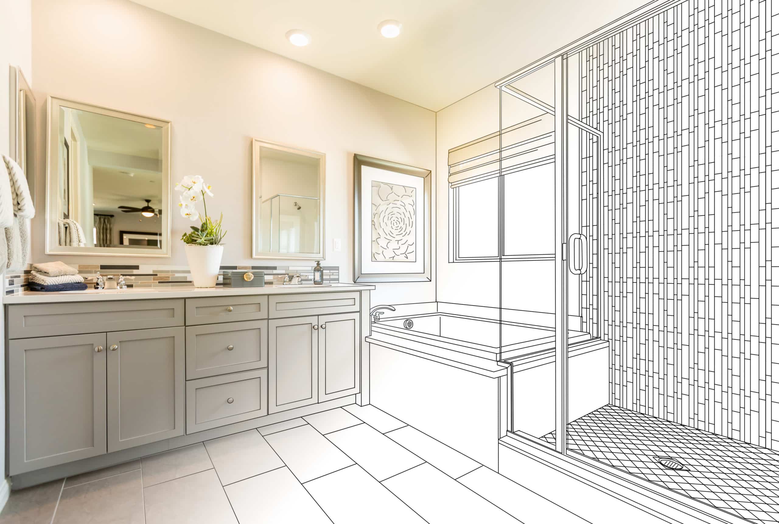 bathroom remodel and sketches